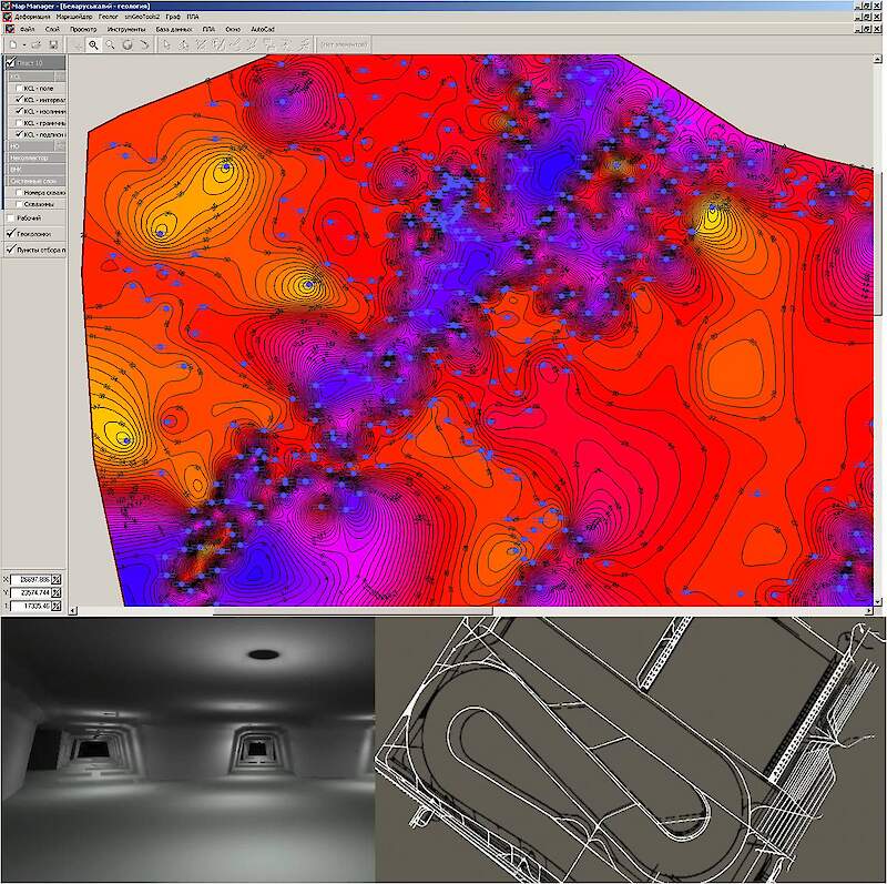 Korporatīvā datorsistēma ģeoloģiskās un raktuvju izpētes atbalstam un projektēšanai. GIS izstrādes pakalpojumi